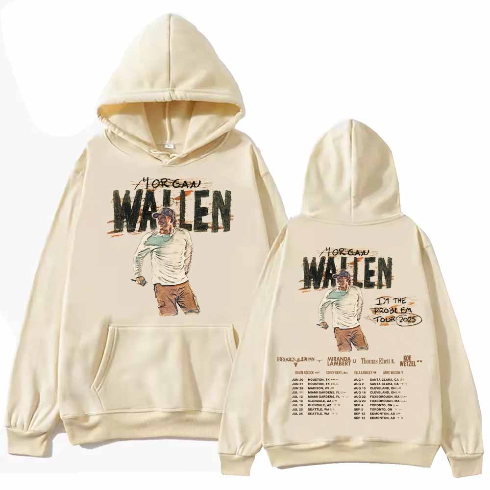 Wallen Western I'm The Problem Tour 2025 Double Sided Hoodie, Fans Gift