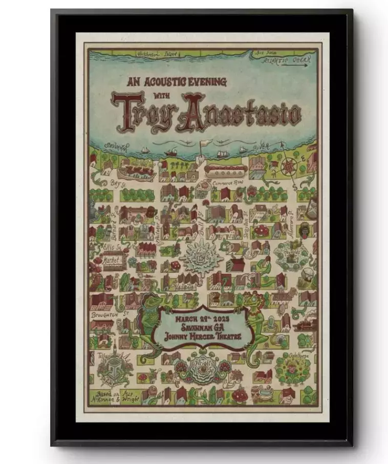 New!! Trey Anastasio In Savannah, Ga On Mar 29 2025 Tour Poster