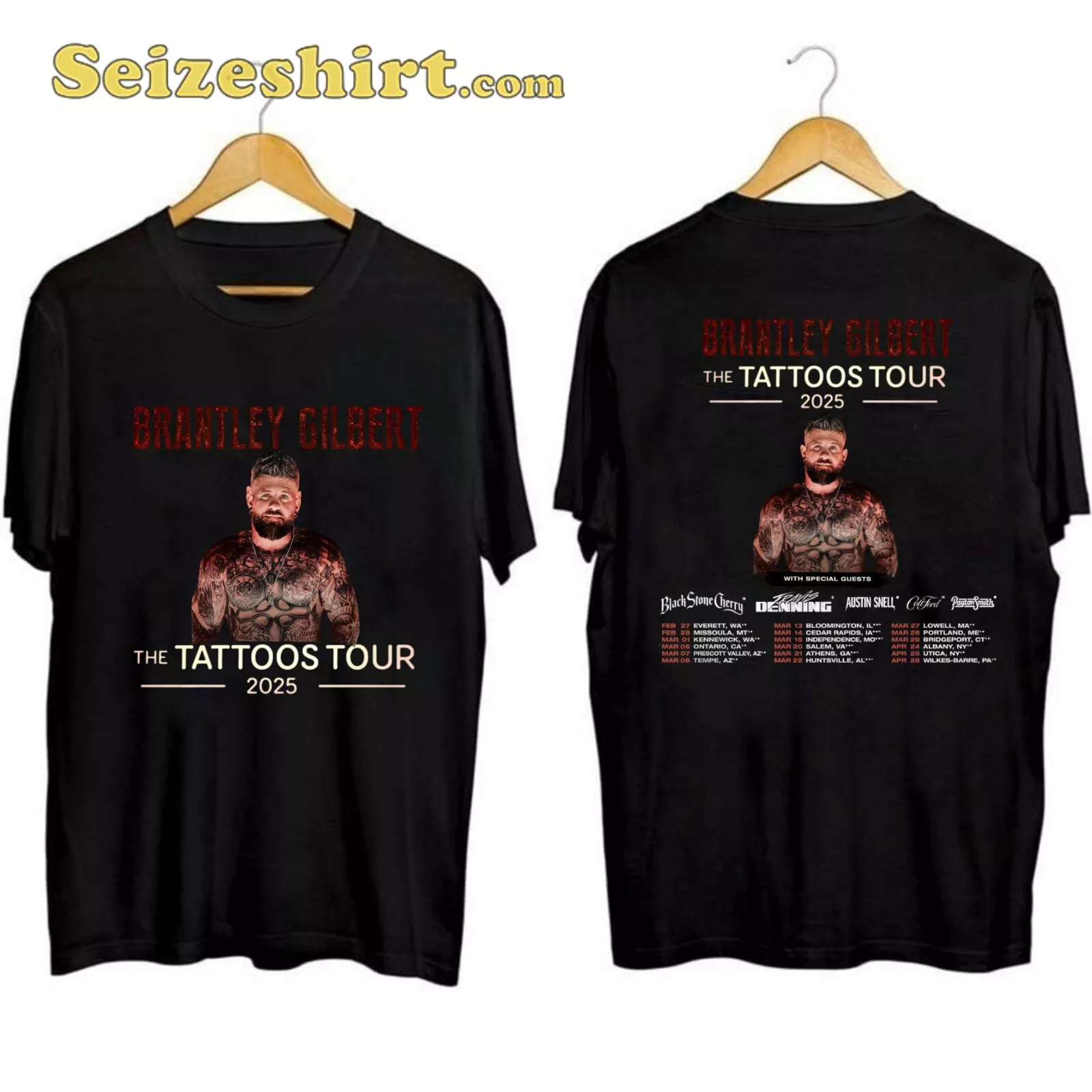 Brantley Gilbert Tattoos Tour 2025 T-shirt