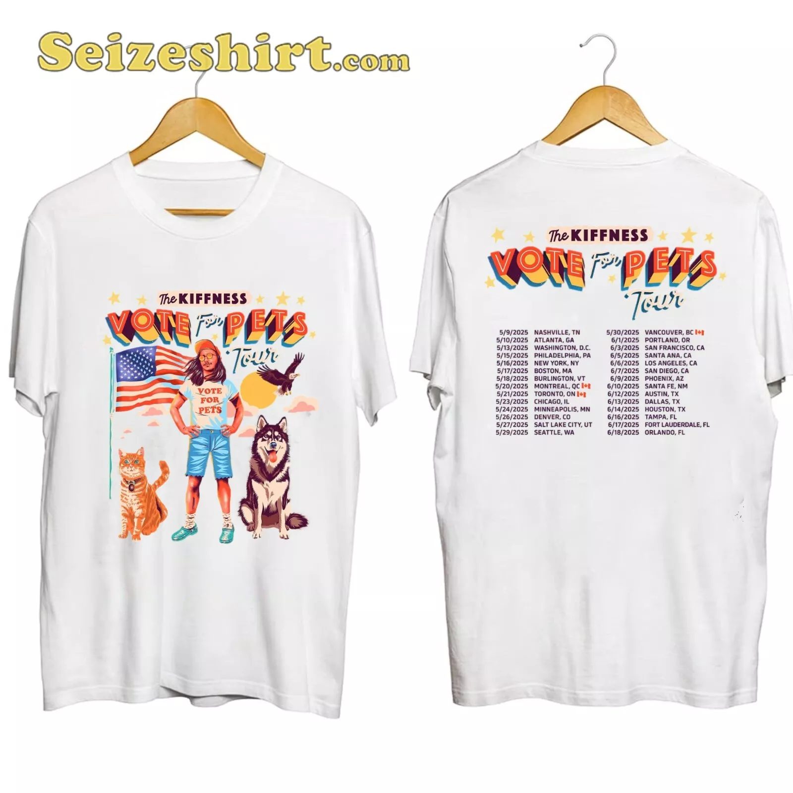 The Kiffness Votes4pets Tour 2025 T-shirt