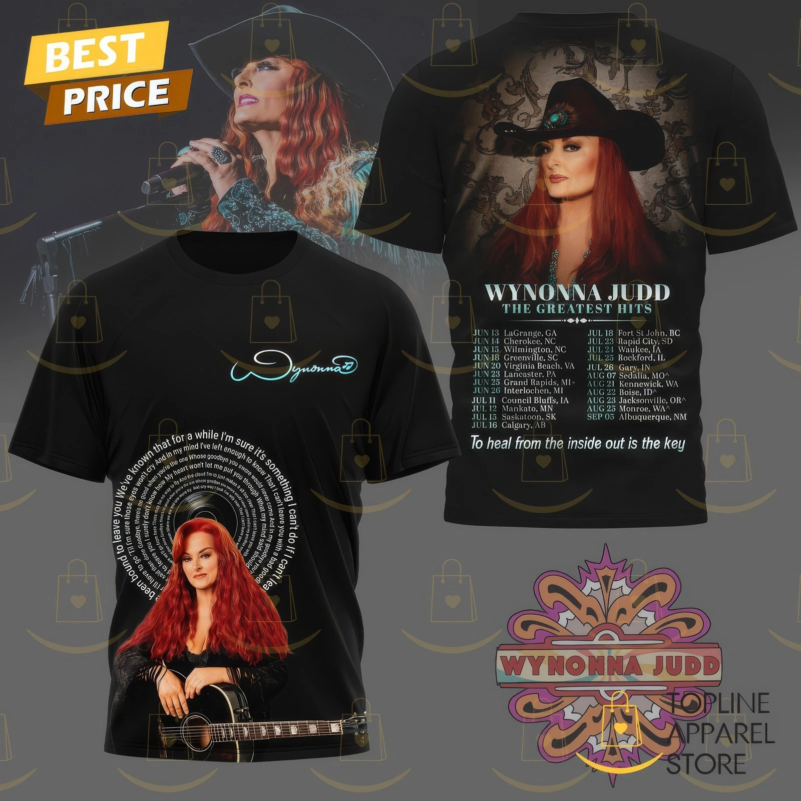 Wynonna Judd The Greatest Hits Tour 3d T Shirt