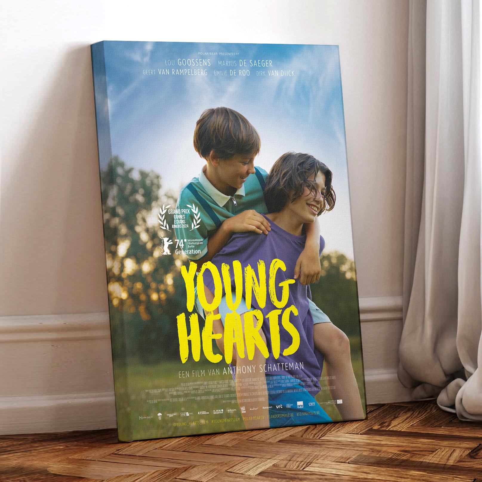 Young Hearts Movie Poster, Wrapped Canvas, Art Poster For Gift