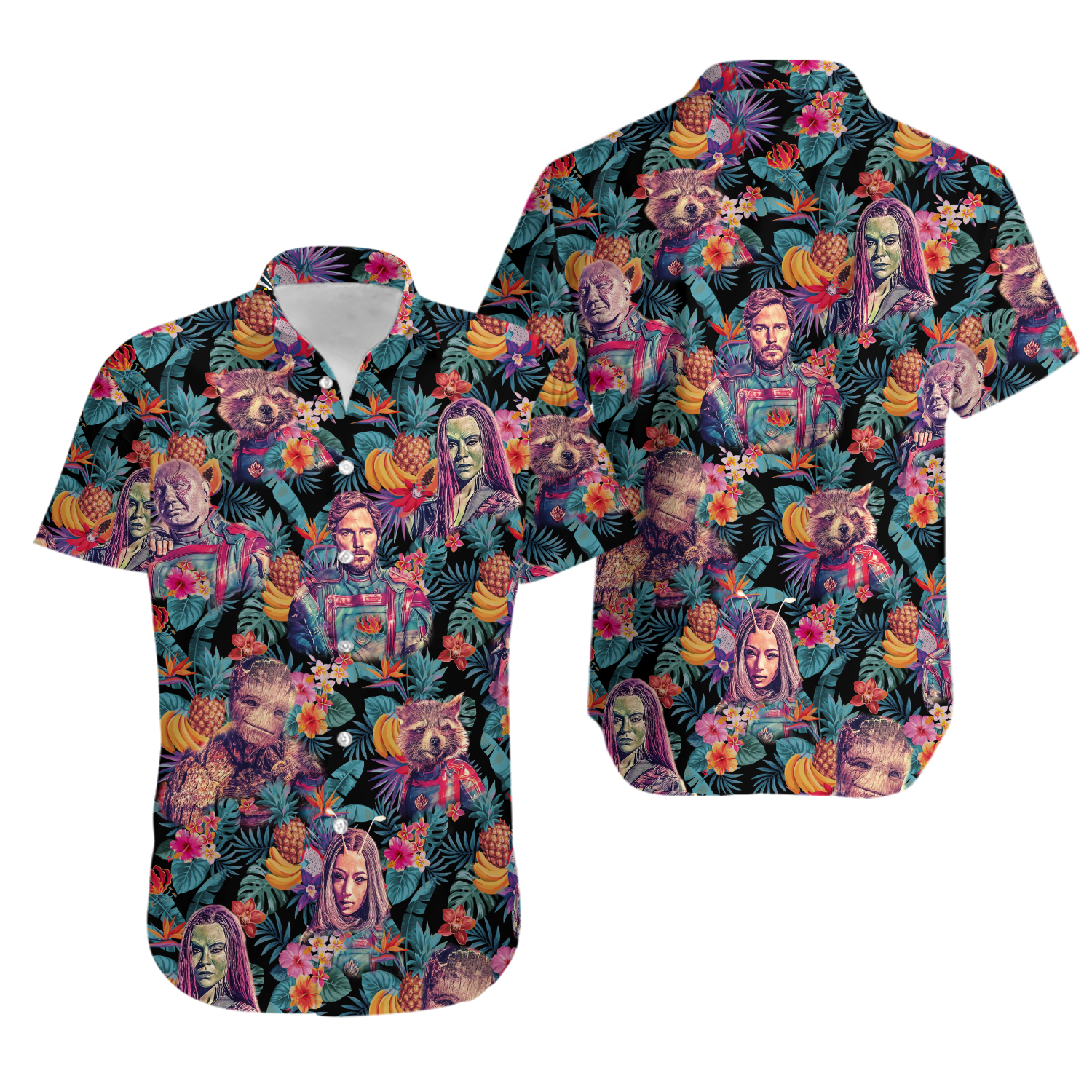 Guardians Galaxy Characters Hawaiian Shirt, Guardians Galaxy Shirt, Superhero Hawaiian Shirt, Hawaiian Beach Shirt