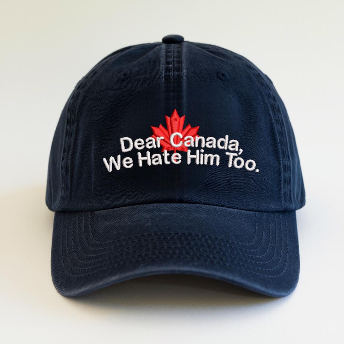 Embroidered Dear Canada We Hate Him Too Hat,
