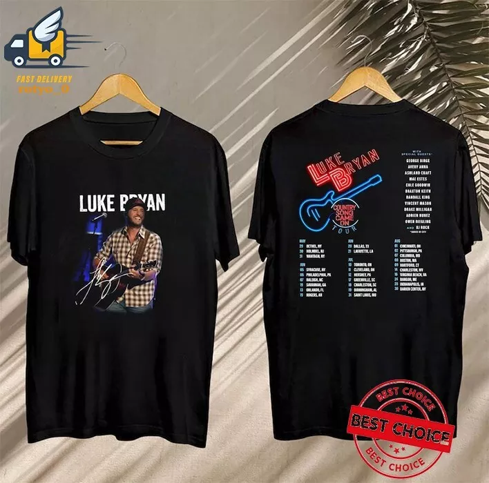 Luke Bryan Graphic T-shirt, 2025 Luke Bryan Country Song Came On Tour Shirt