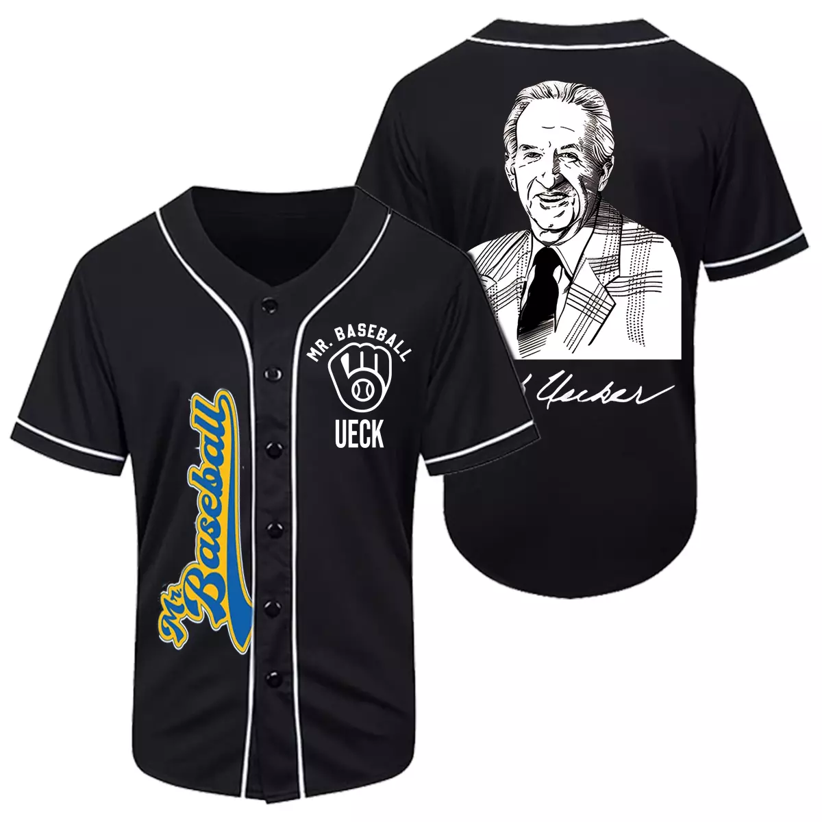 Bob Uecker Brewers Bob Uecker Baseball Jersey M