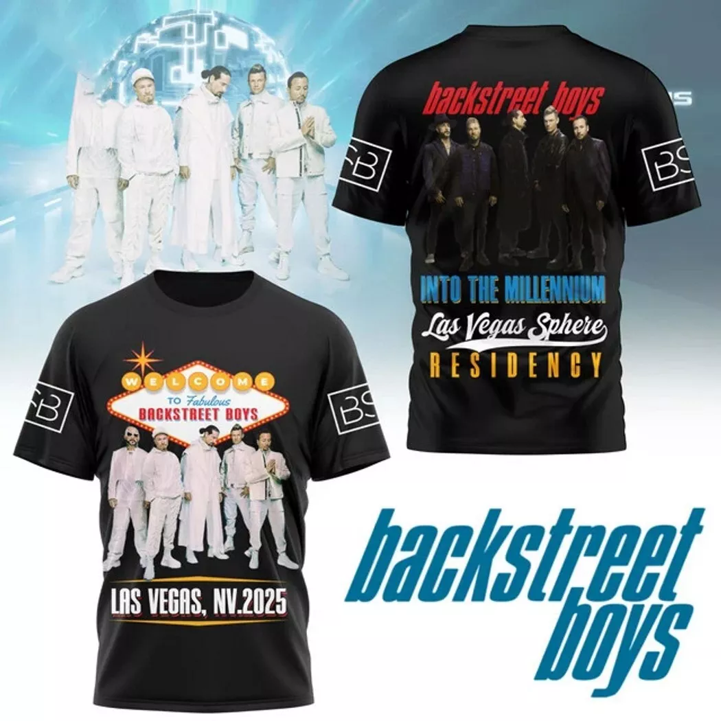 Backstreet Boy Into The Millennium Las Vegas Sphere Residency 3d T-shirt