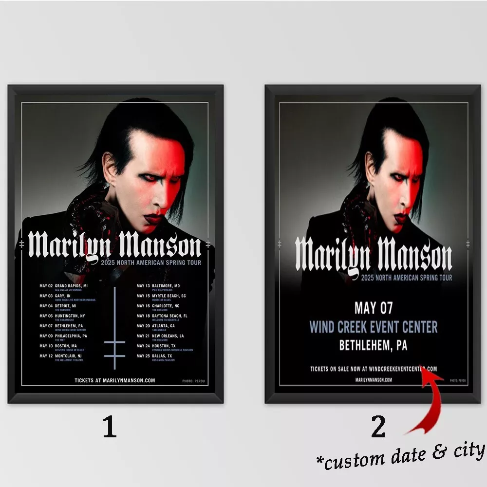 Marilyn Manson One Assassination Under God Tour 2025 Poster