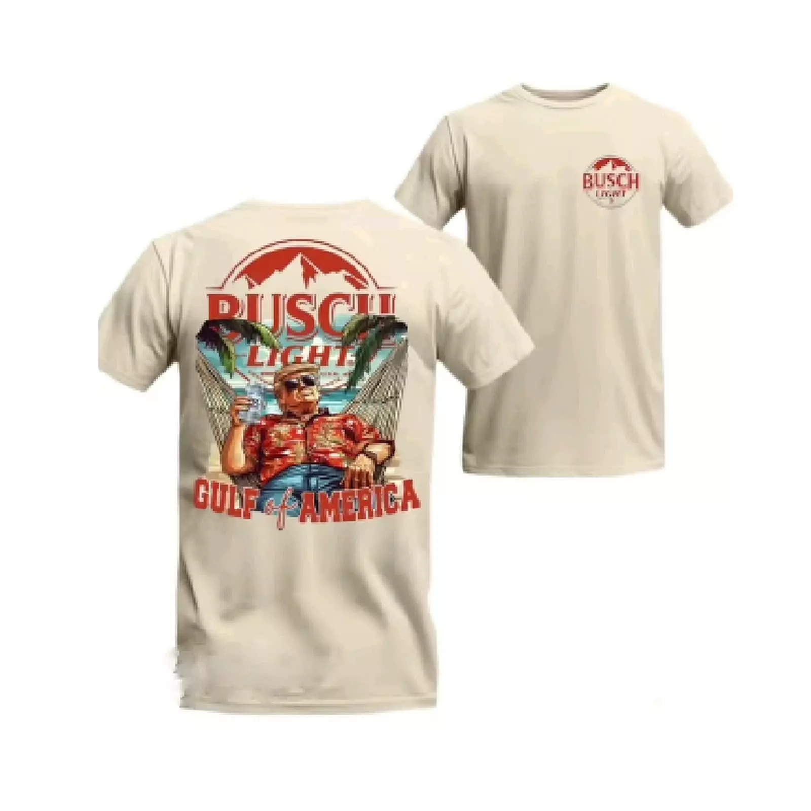 Light Beer T-shirt Gulf Of America Beer Tee 2 Side Printed Unisex