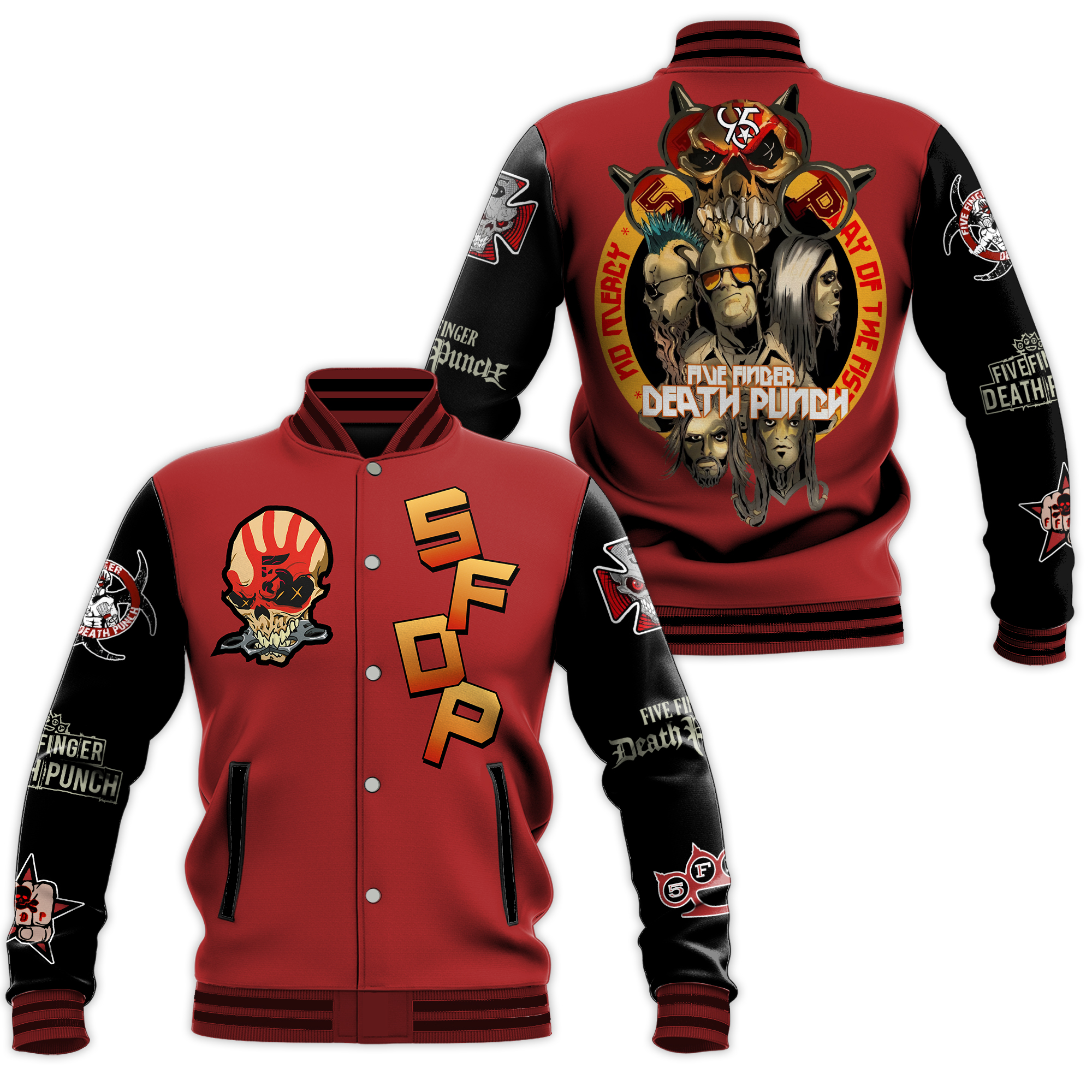 Fan Gift New Five Finger Death Punch The Way Of The Fist Baseball Jacket