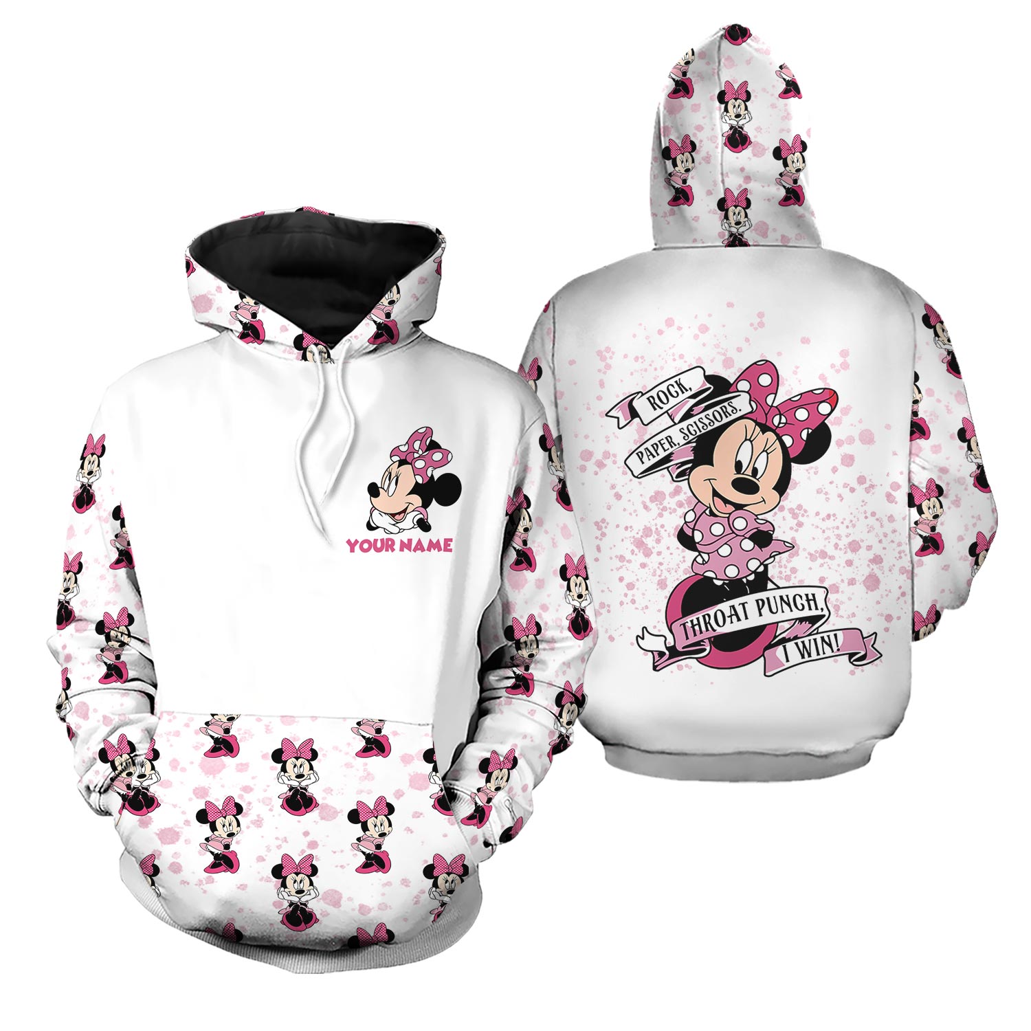 Custom Minniee Hoodie And Leggings, Minniee Mouse Hoodie Leggings Sets