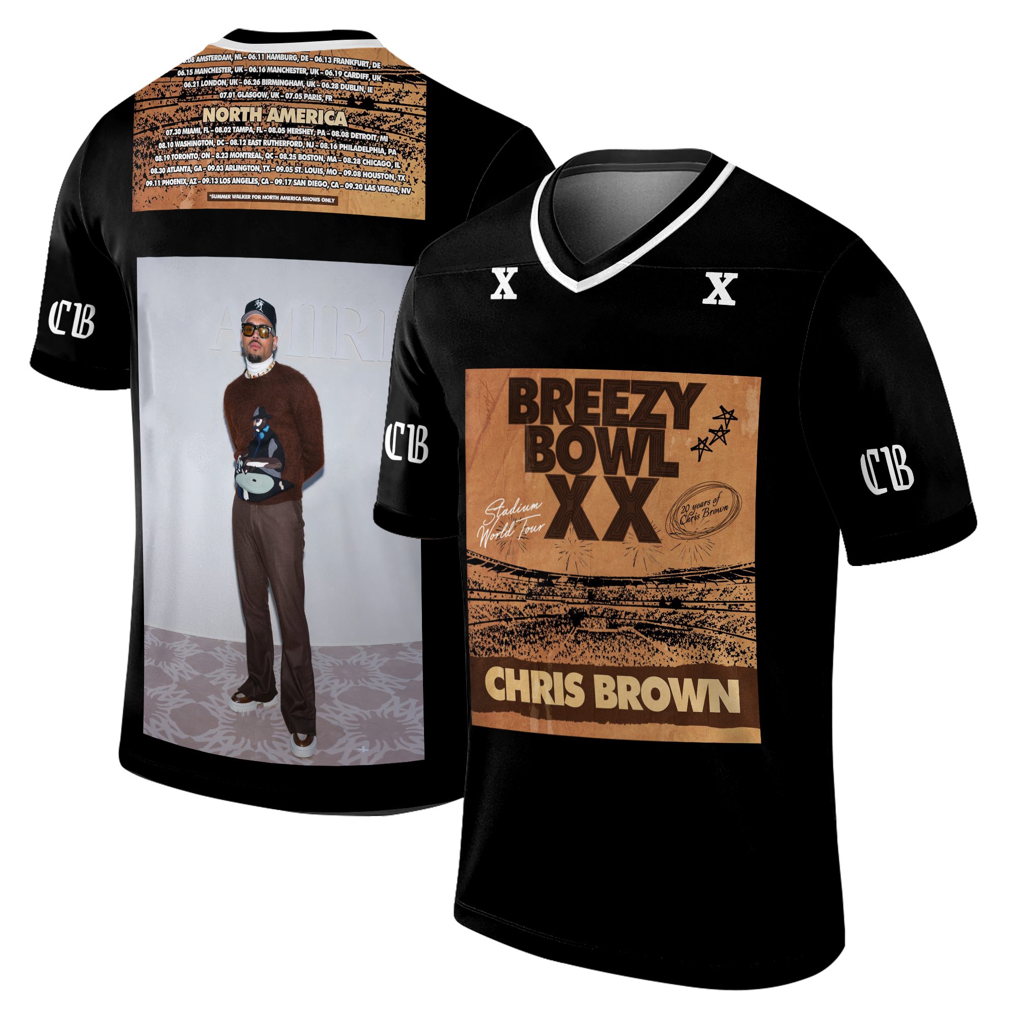 Chris Brown Breezy Bowl Tour Jersey, Chris Brown Merch, Breezy Bowl Merch