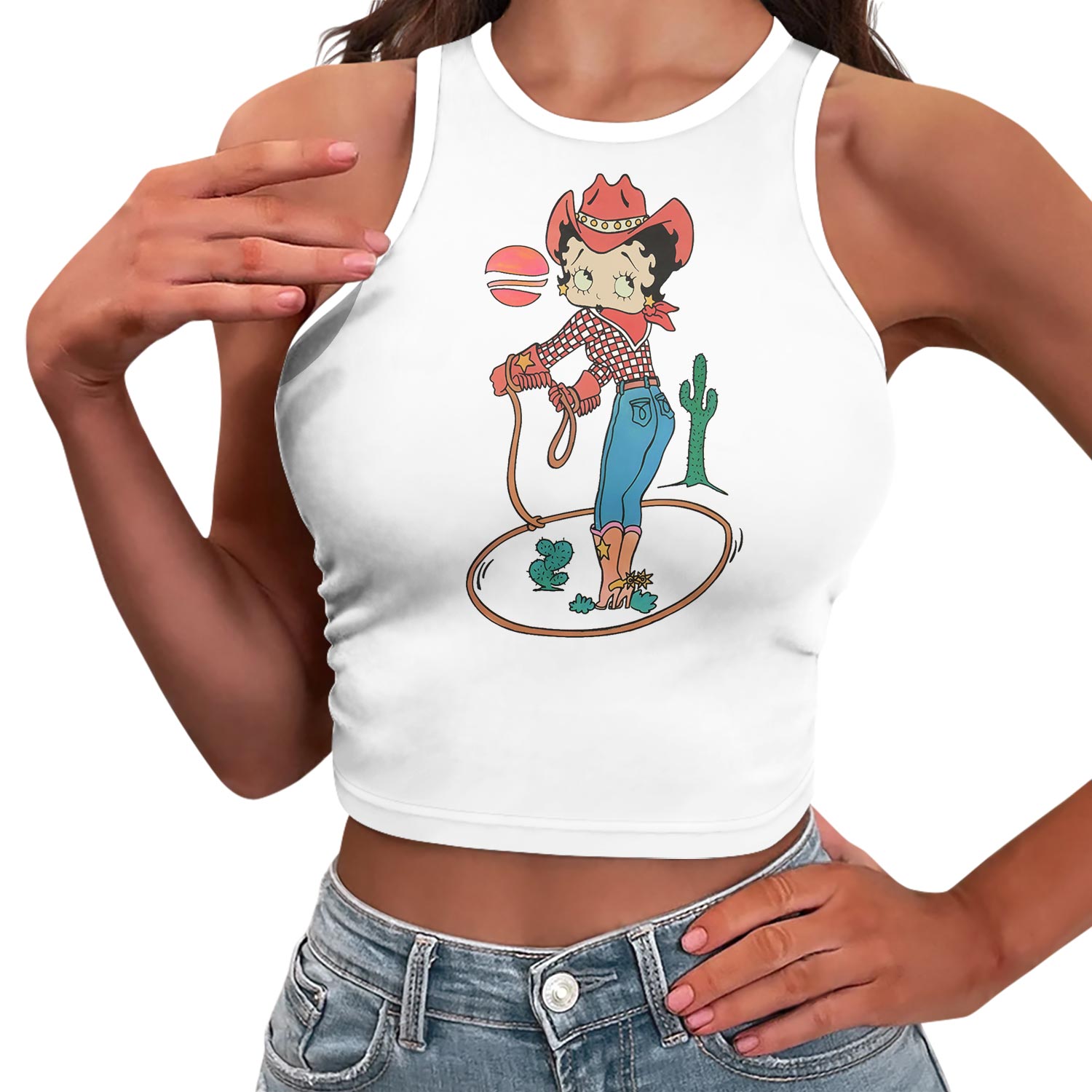 Cowgirl Betty Crop Tank Top