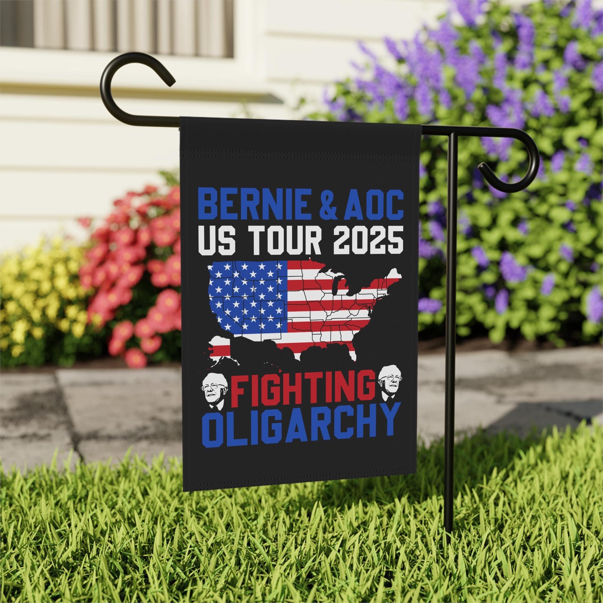 Fighting Oligarchy Us Tour Yard Sign, Bernie Sanders Sign, Political Activist Lawn Sign, Protest Sign, Social Justice Sign, Activism Sign