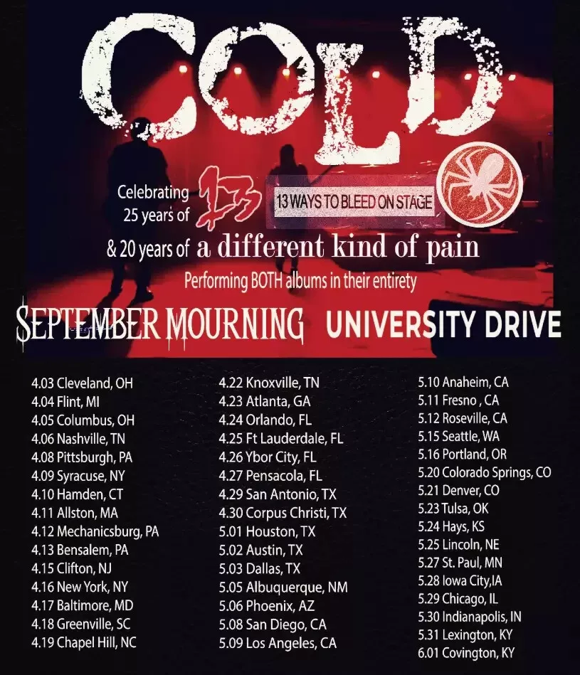 Cold Band Spring 2025 Tour Poster, Gift Fans