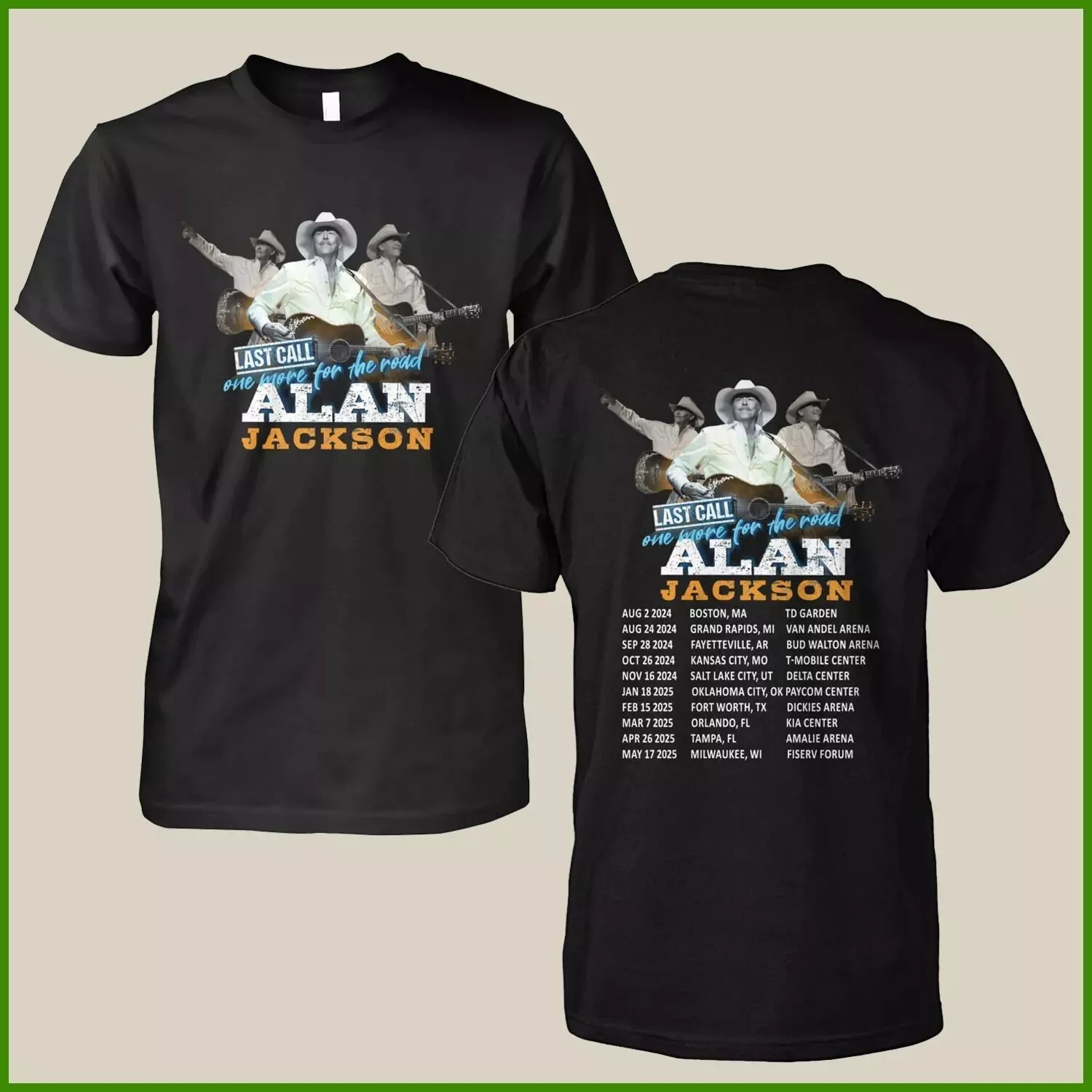 ~hot~ Alan Jackson Last Call One More For The Road Tour 2024-2025 T-shirt S-5xl
