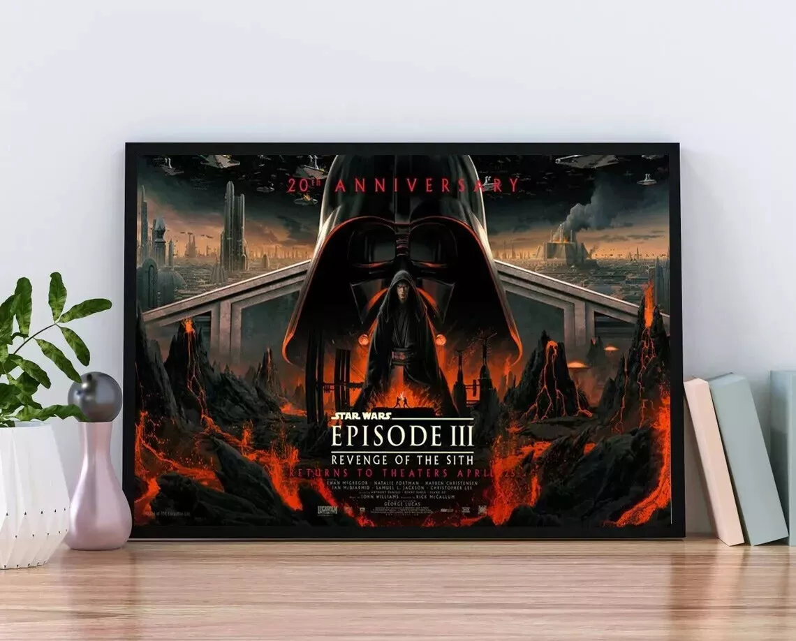 New!!! Starwars Revenge Of The Sith Poster 20th Anniversary Episode Iii Poster