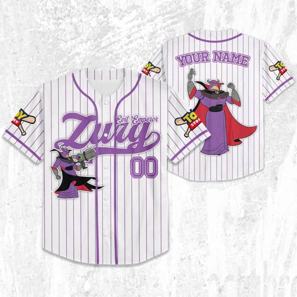 Custom Disneyyy Toy Stories Emperor Zurg Baseball Jersey, Disneyyy Baseball Team