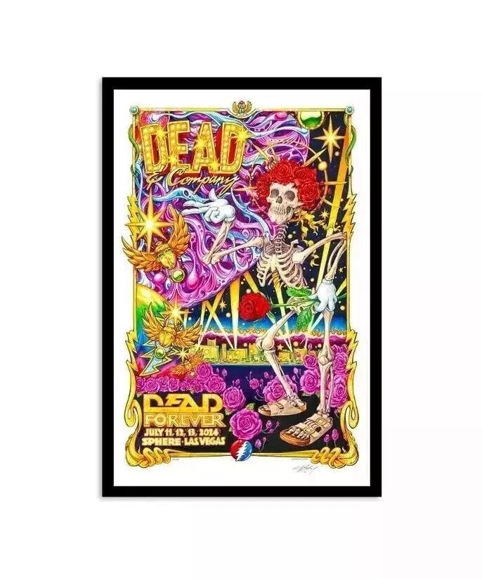 Dead And Company Jul 11-13 2024 Sphere Las Vegas Nv Poster, Music Tour