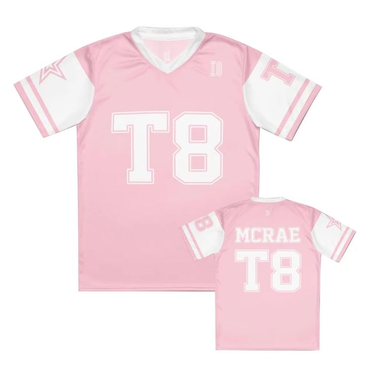 Tate Mcrae Jersey 2025 Spring/summer  T8 Mcrae Football Jersey