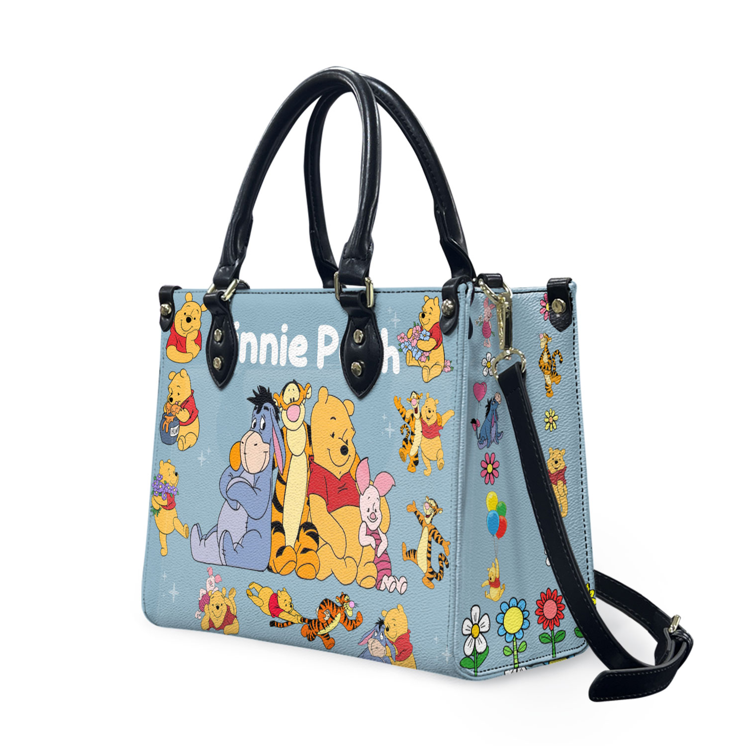 Winniee The Poohh Leather Handbag, Pooh Leather Bag Gift