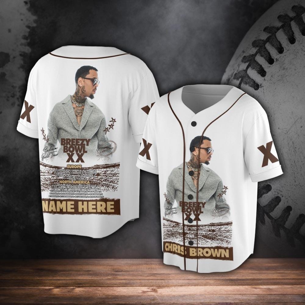 Chris Breezy Tour 2025 Baseball Jersey, Bowl Xx Concert 2025 Summer Tour