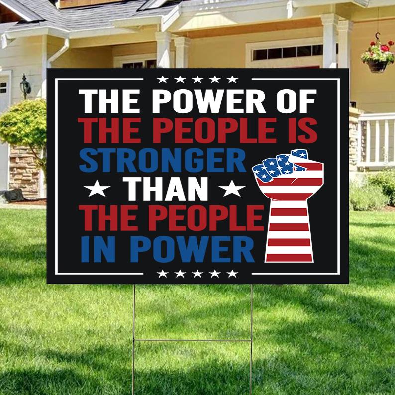 The Power Of The People Is Greater Than The People In Power Sign, Senator Cory Booker