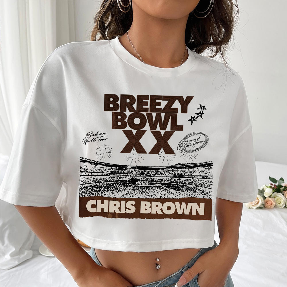 Chris Brown Breezy Bowl Xx Tour Crop Tops