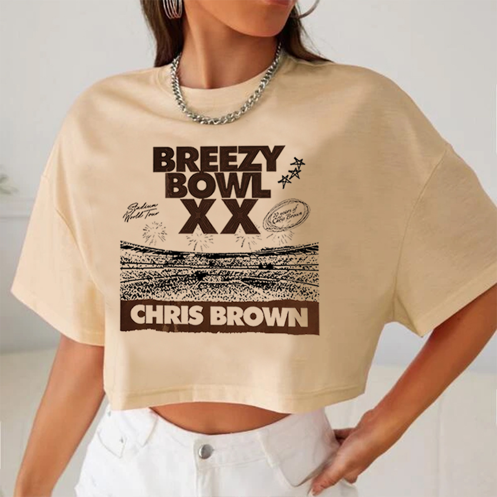 Chris Brown Breezy Bowl Xx Tour 2025 Crop Tops