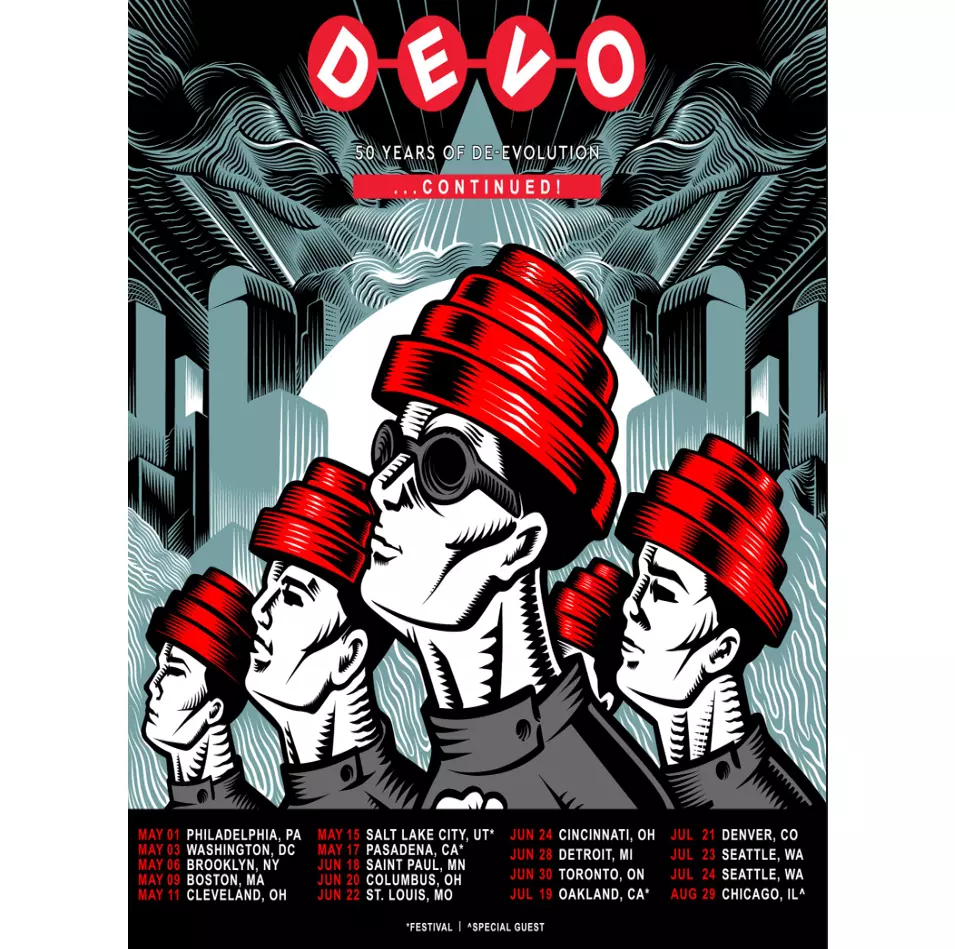 Poster Devo Band 2025 Tour Poster, Gift For Fans