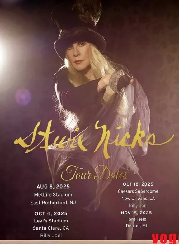 Stevie Nicks 2025 Tour Us Poster