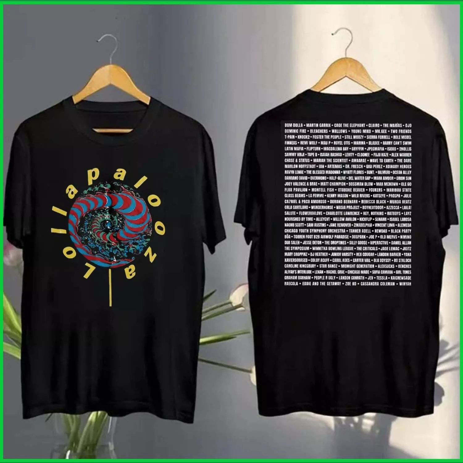 Lollapalooza Festival 2025 Lollipop Full Lineup T-shirt