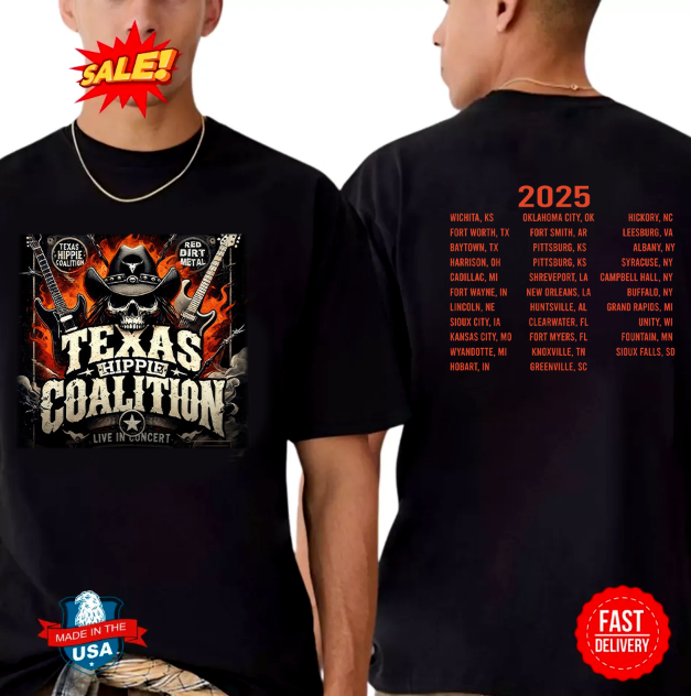 Texas Hippie Coalition Live In Concert Tour 2025 Two Sides T-shirt