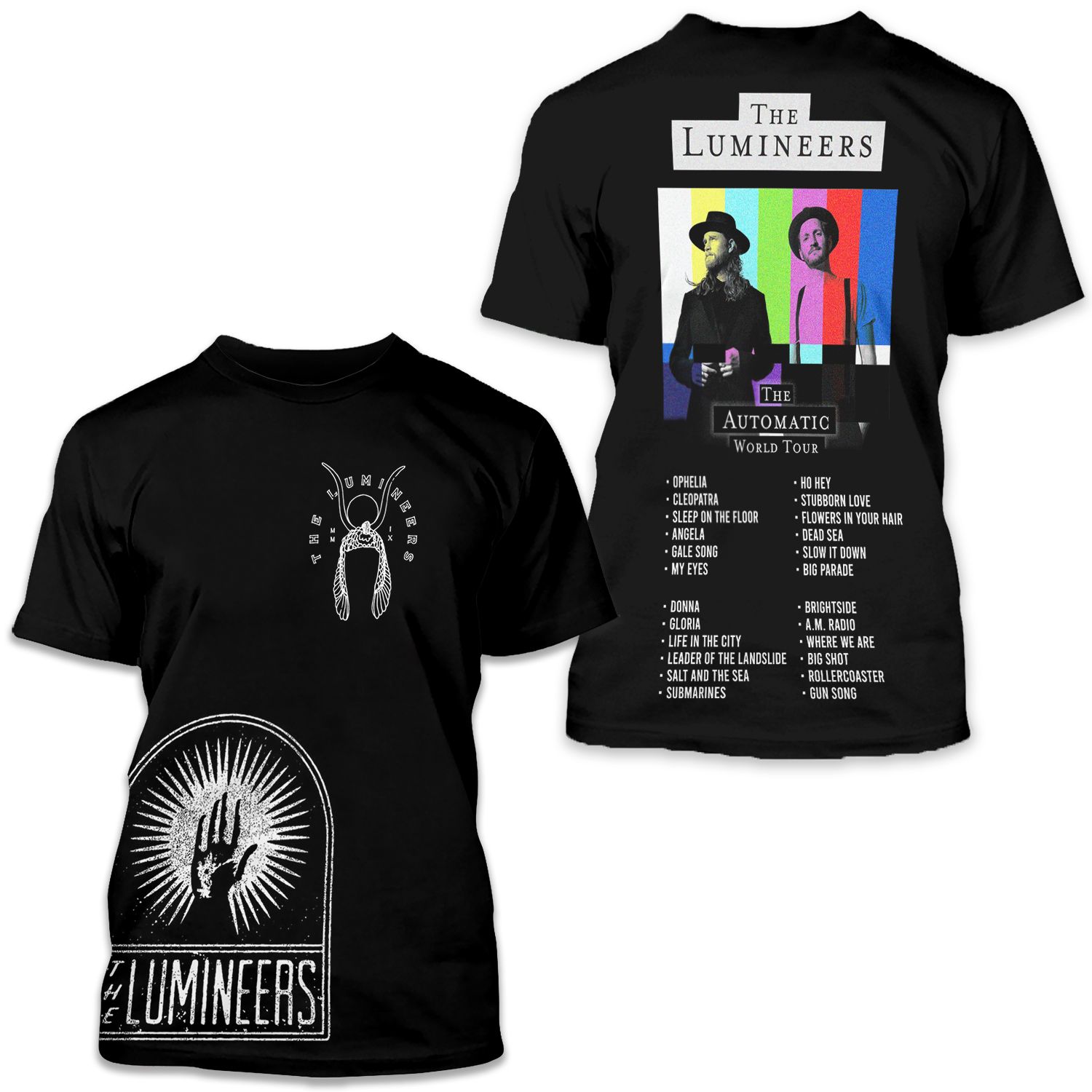 The Lumineers The Automatic World Tour 2025 T Shirt