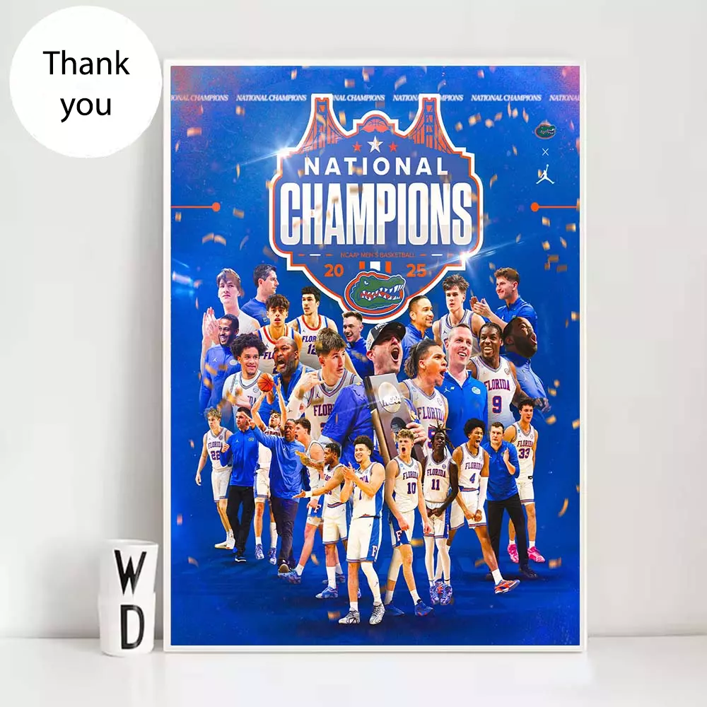 Florida Gators Men’s Basketball 2025 National Champions Ncaa March Madness Home