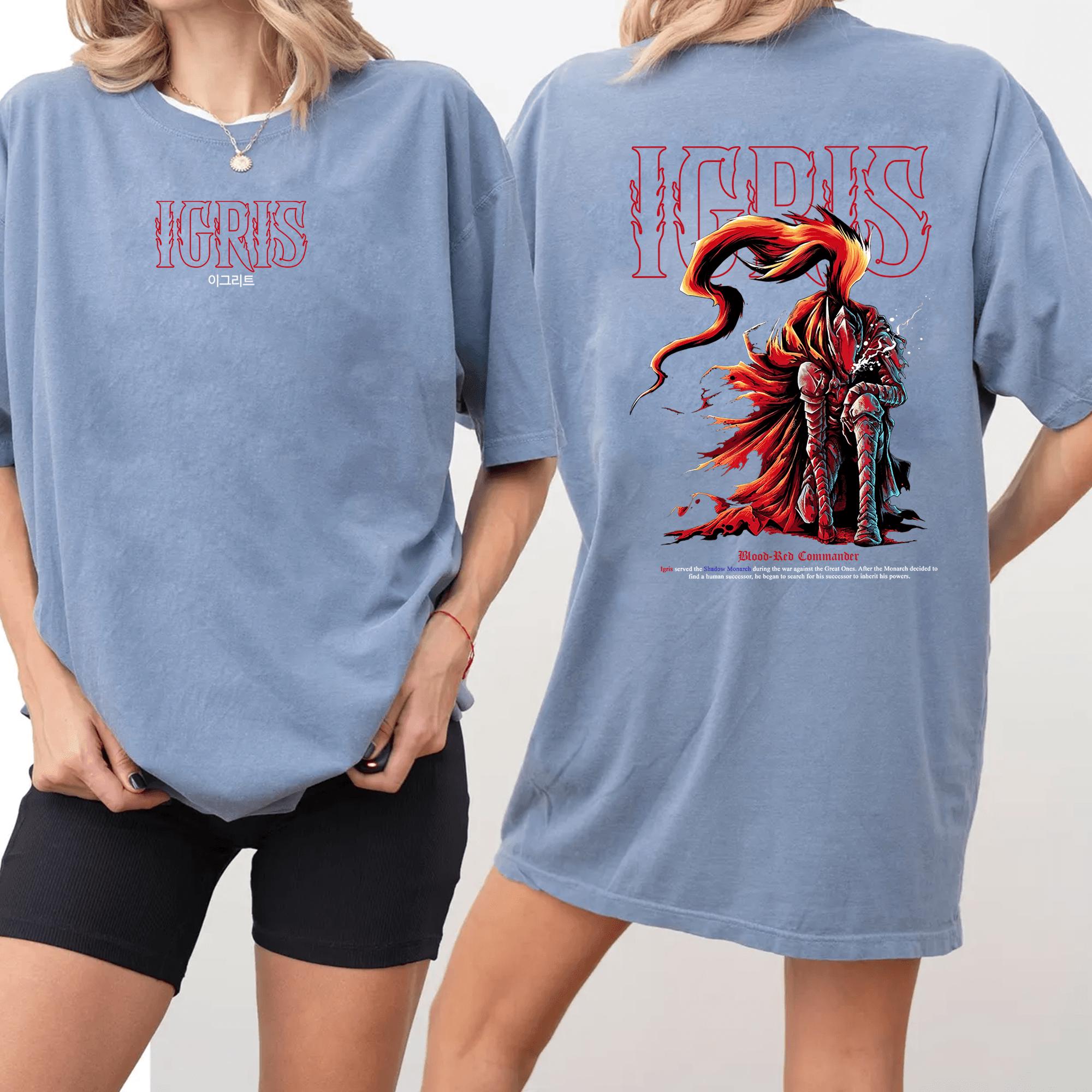 Igris The Bloodred Shirt, Solo Leveling Shirt, Anime Shirt, Anime Gifts, Otaku Shirts