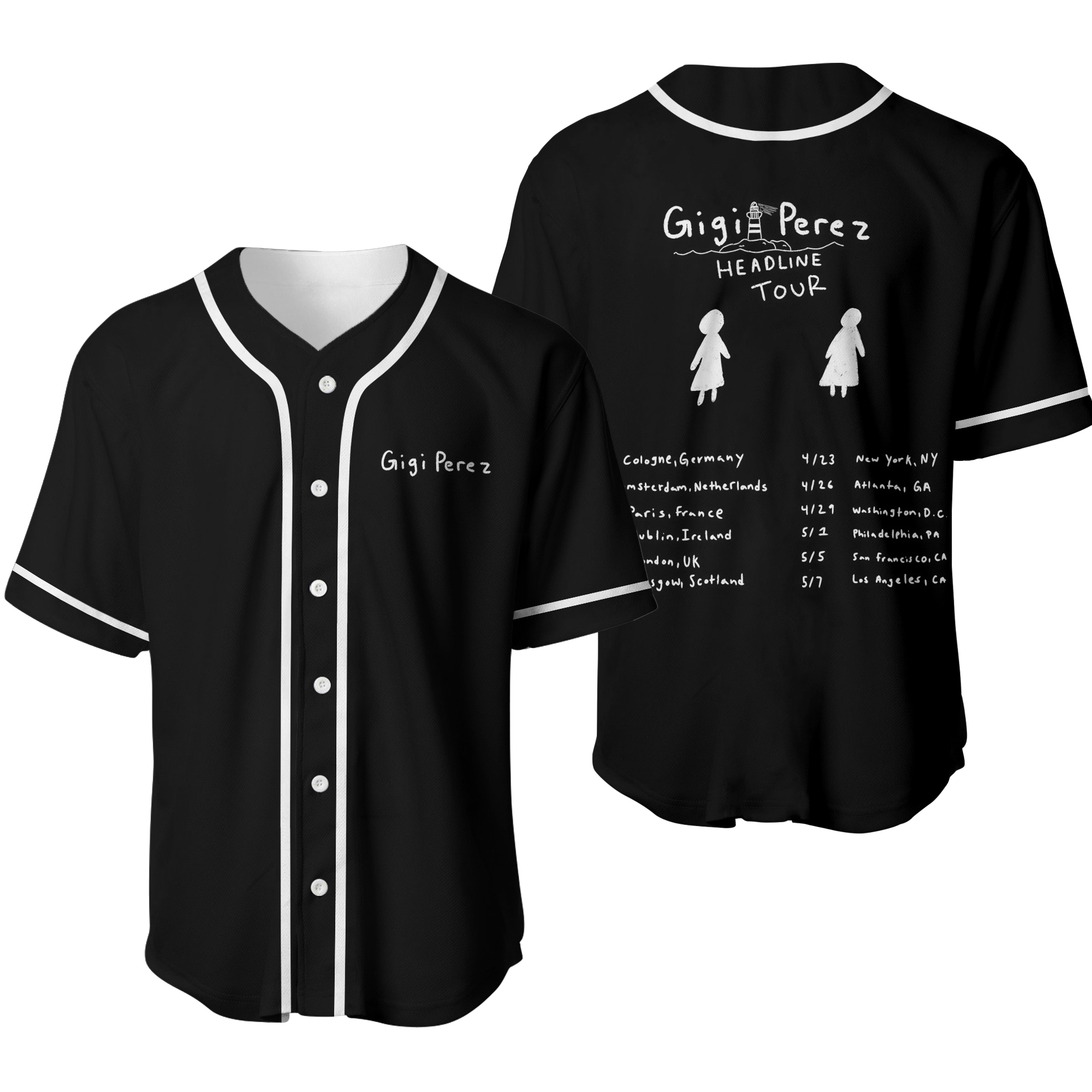 Gigi Perez Headline Tour 2025 Baseball Jersey