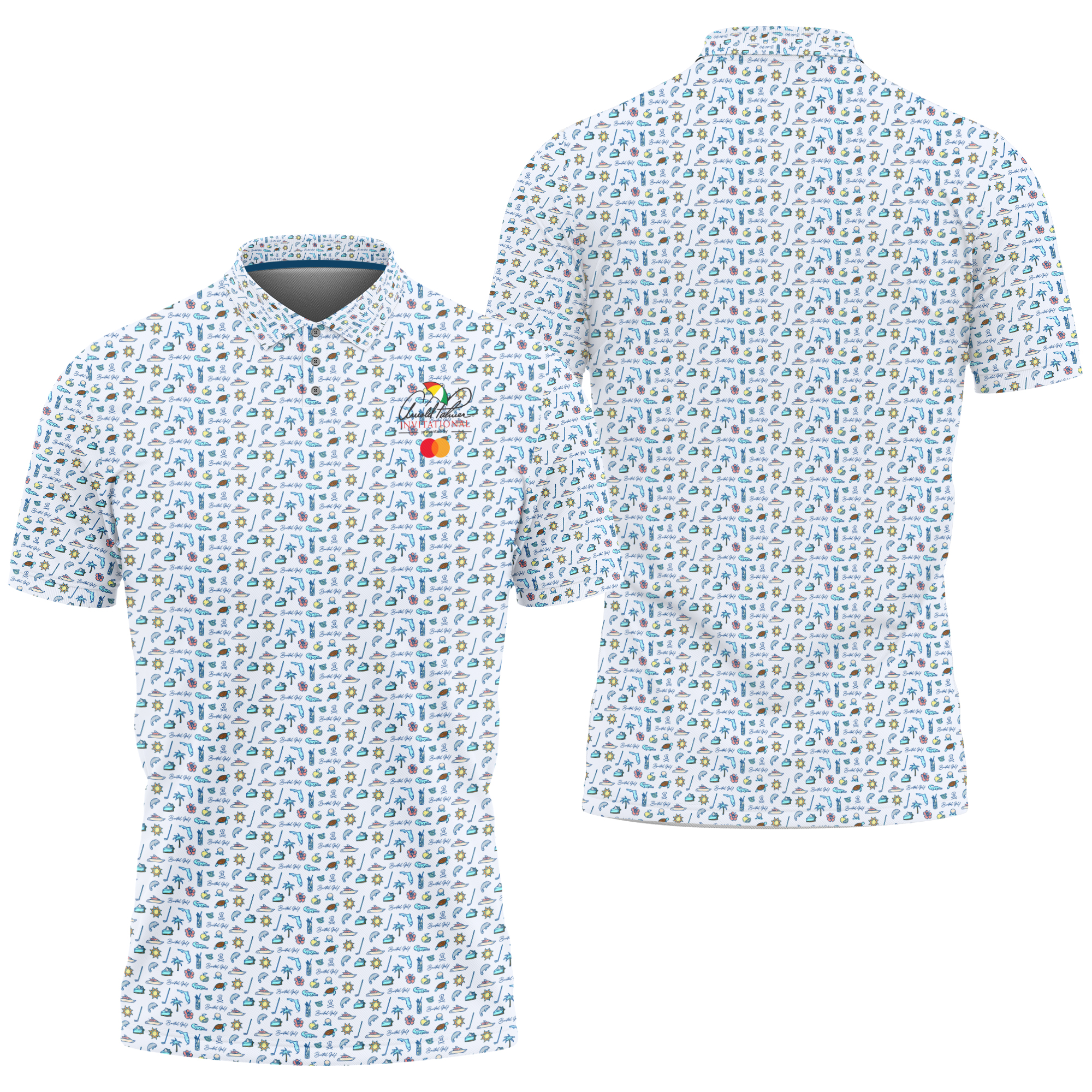 Men's Barstool Golf White Arnold Palmer Invitational New Florida Icons Polo Fan- Made| Golf Polo Shirt Print