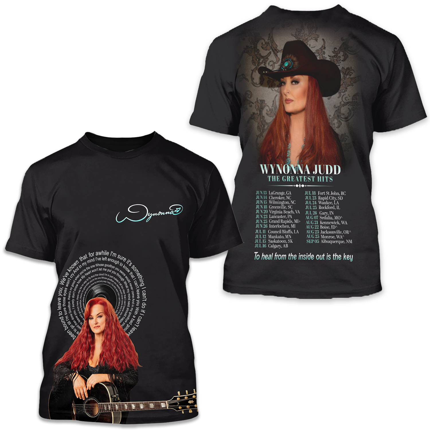 Wynonna Judd The Greatest Hits Tour 3d T-shirt