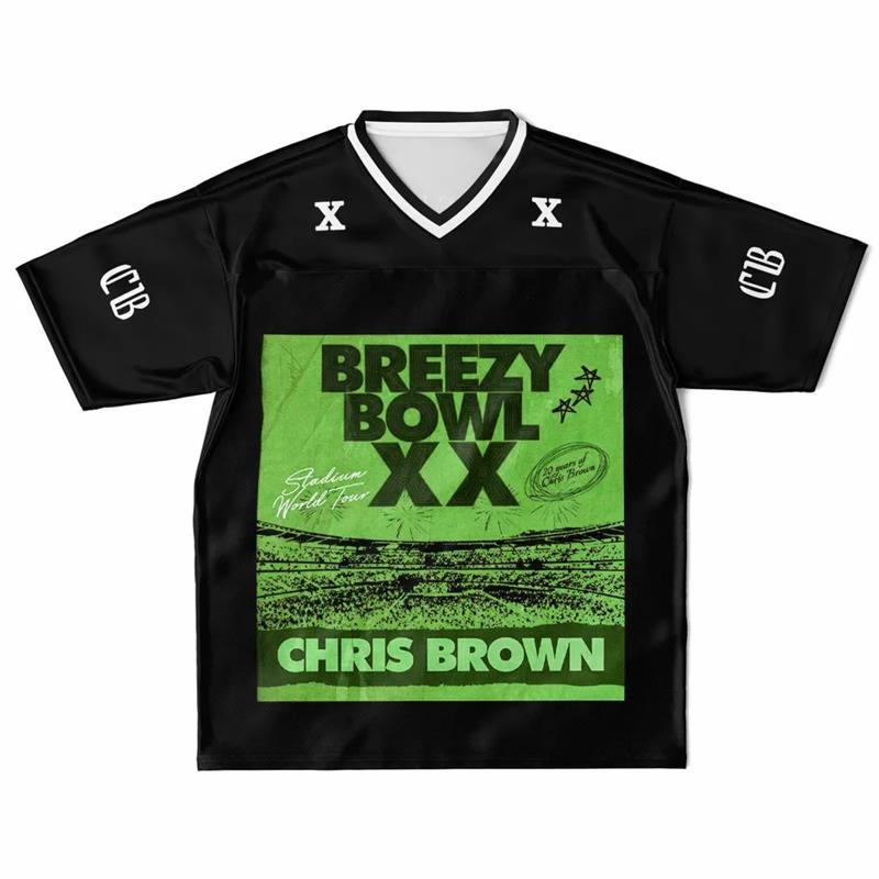 Chris Brown Breezy Bowl Tour Jersey, Chris Brown Merch, Breezy Bowl Merch