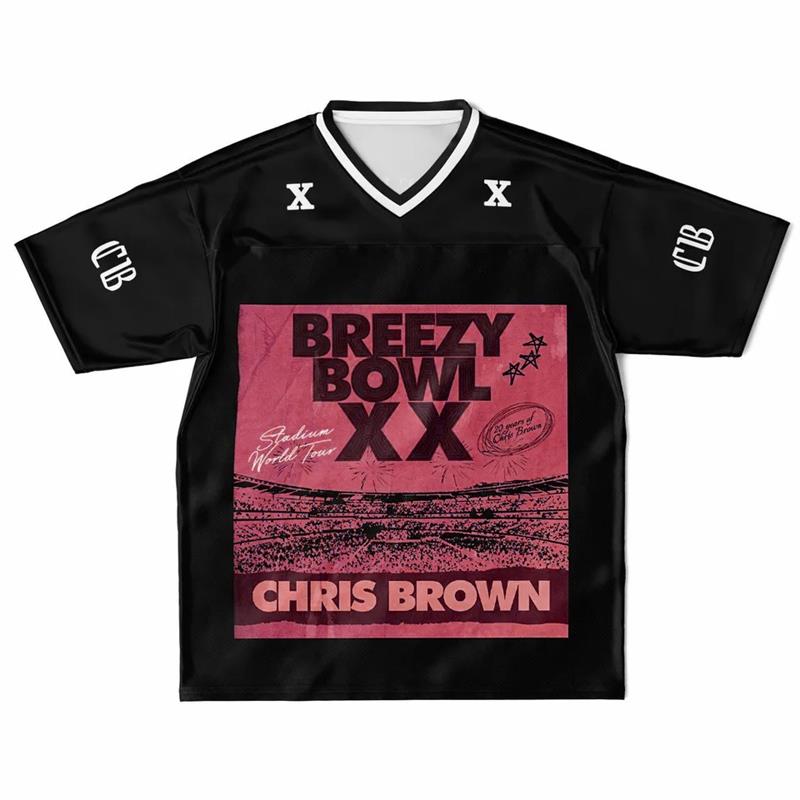 Chris Brown Breezy Bowl Tour Jersey, Chris Brown Merch, Breezy Bowl Merch