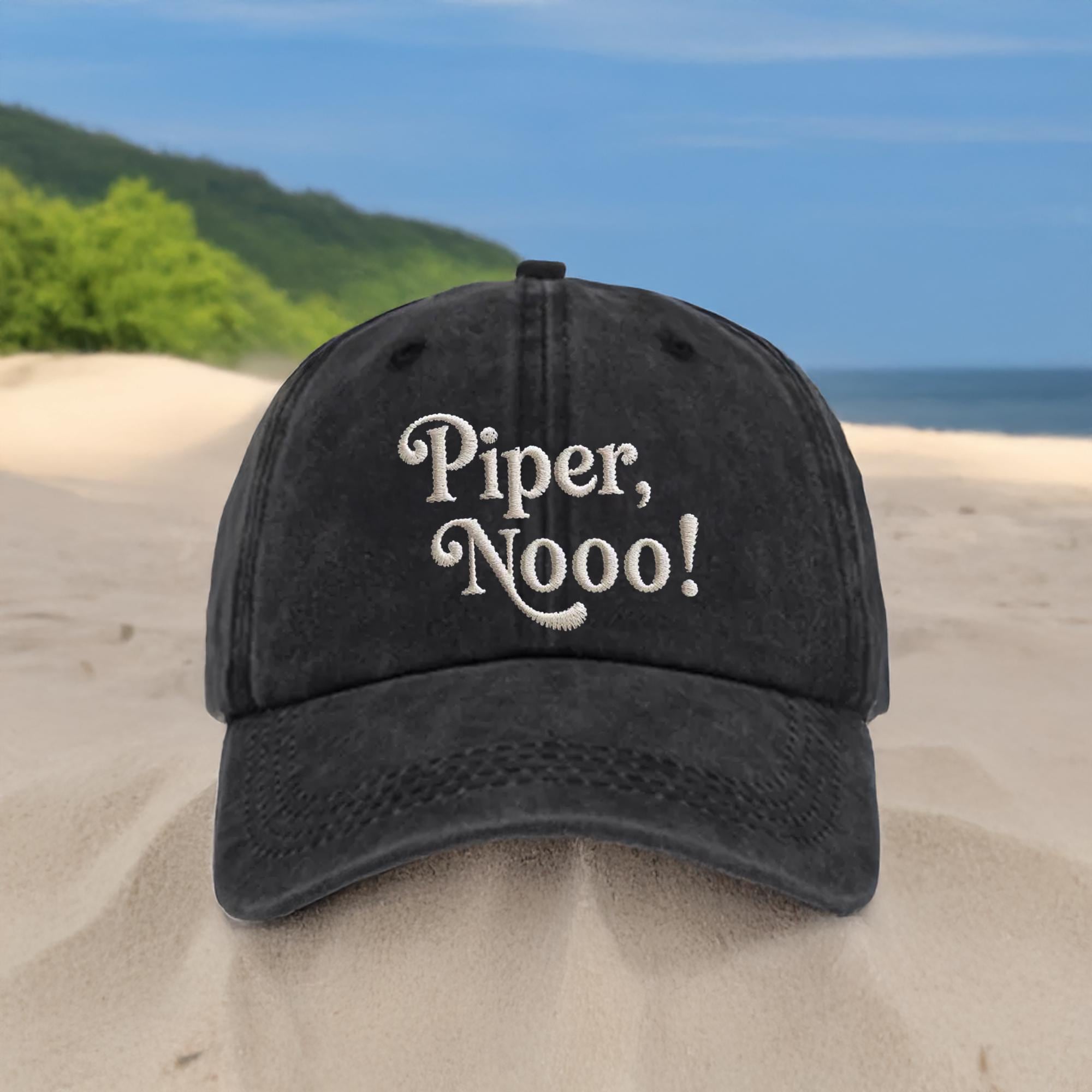 Embroidered Piper No White Lotus Hat, Joke Humor White Lotus Hat