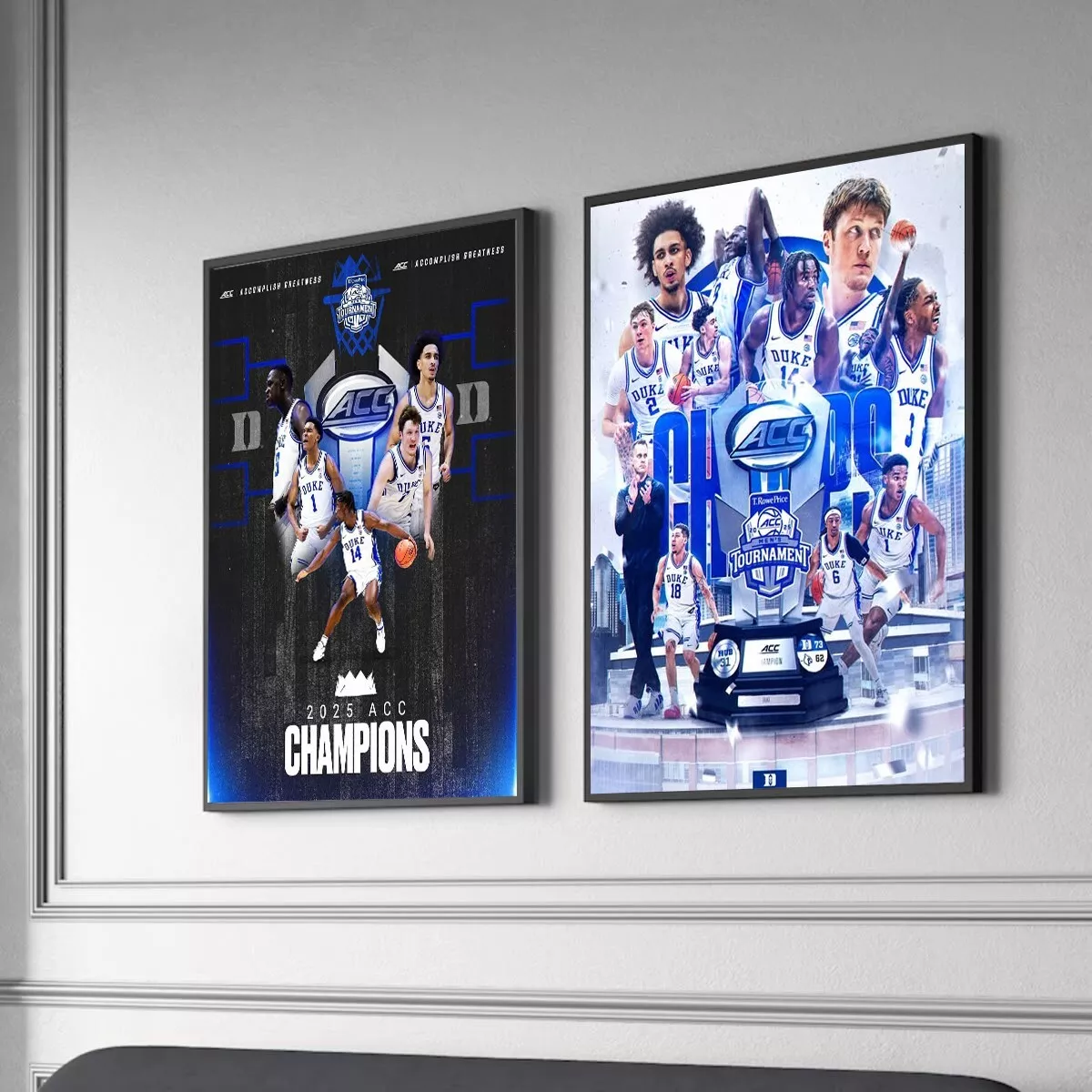 Duke Men’s Basketball Acc Champions Mens Tournament 2025 Home Decor Poster