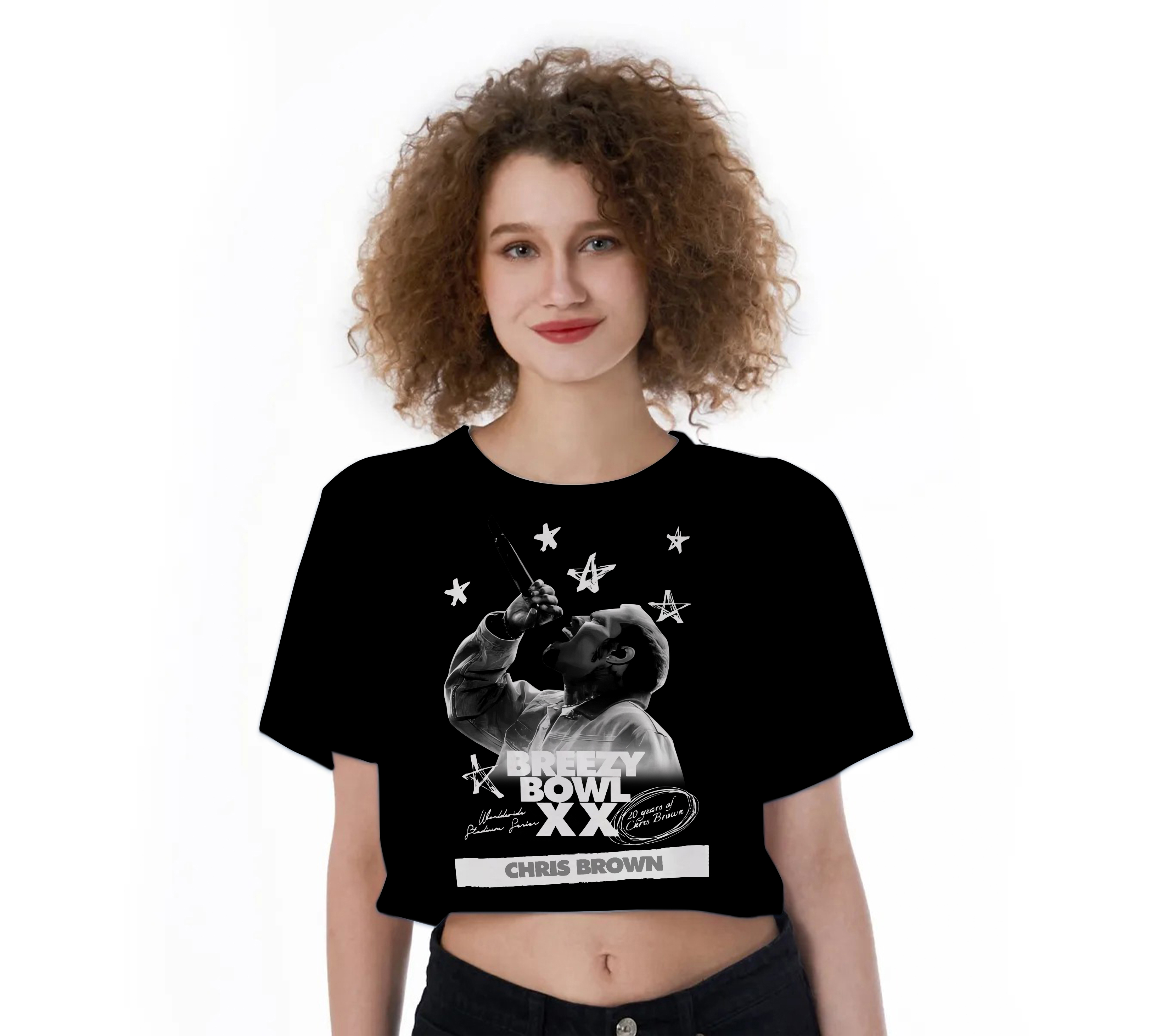 Chris Brown Breezy Bowl Xx Tour 2025 Crop Top Fans