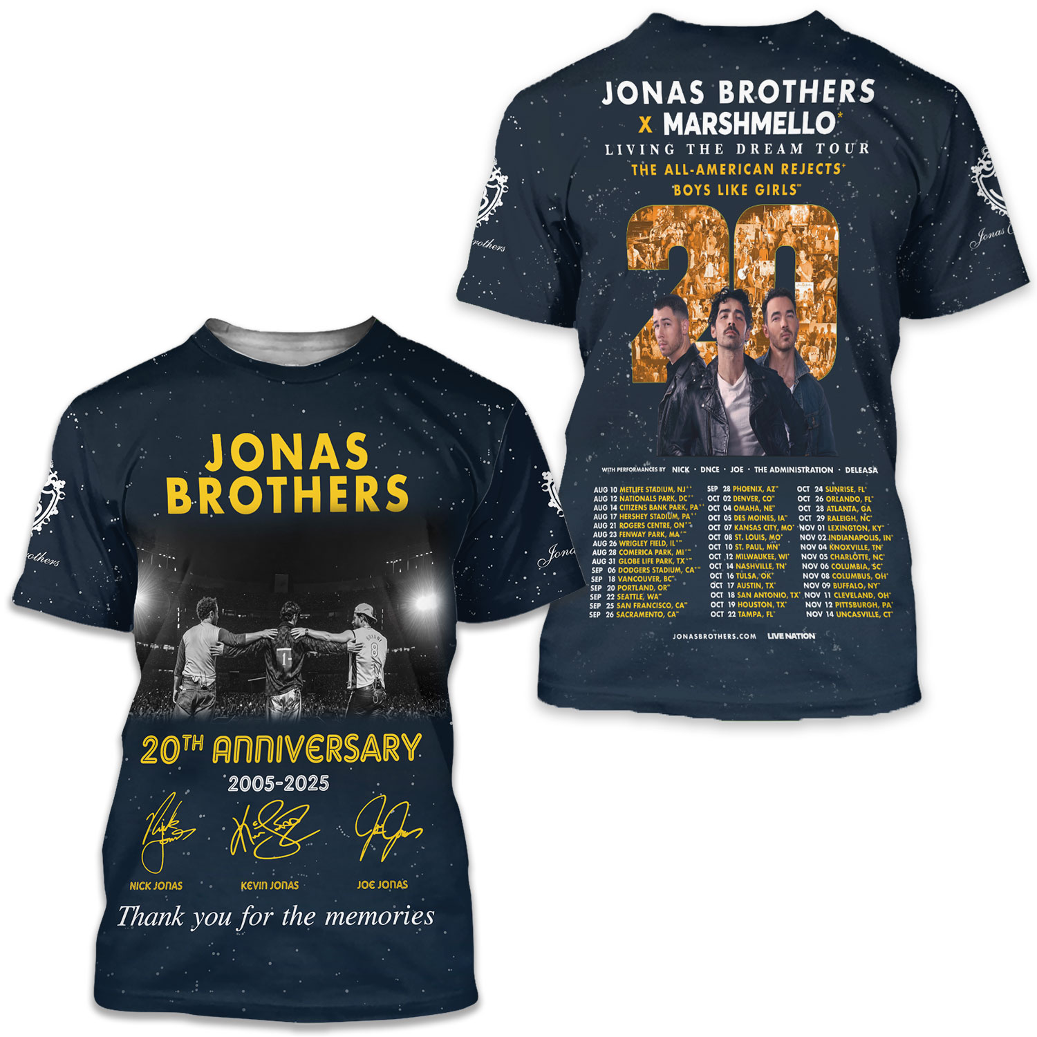 Jonas Brothers 3d Shirt 2025
