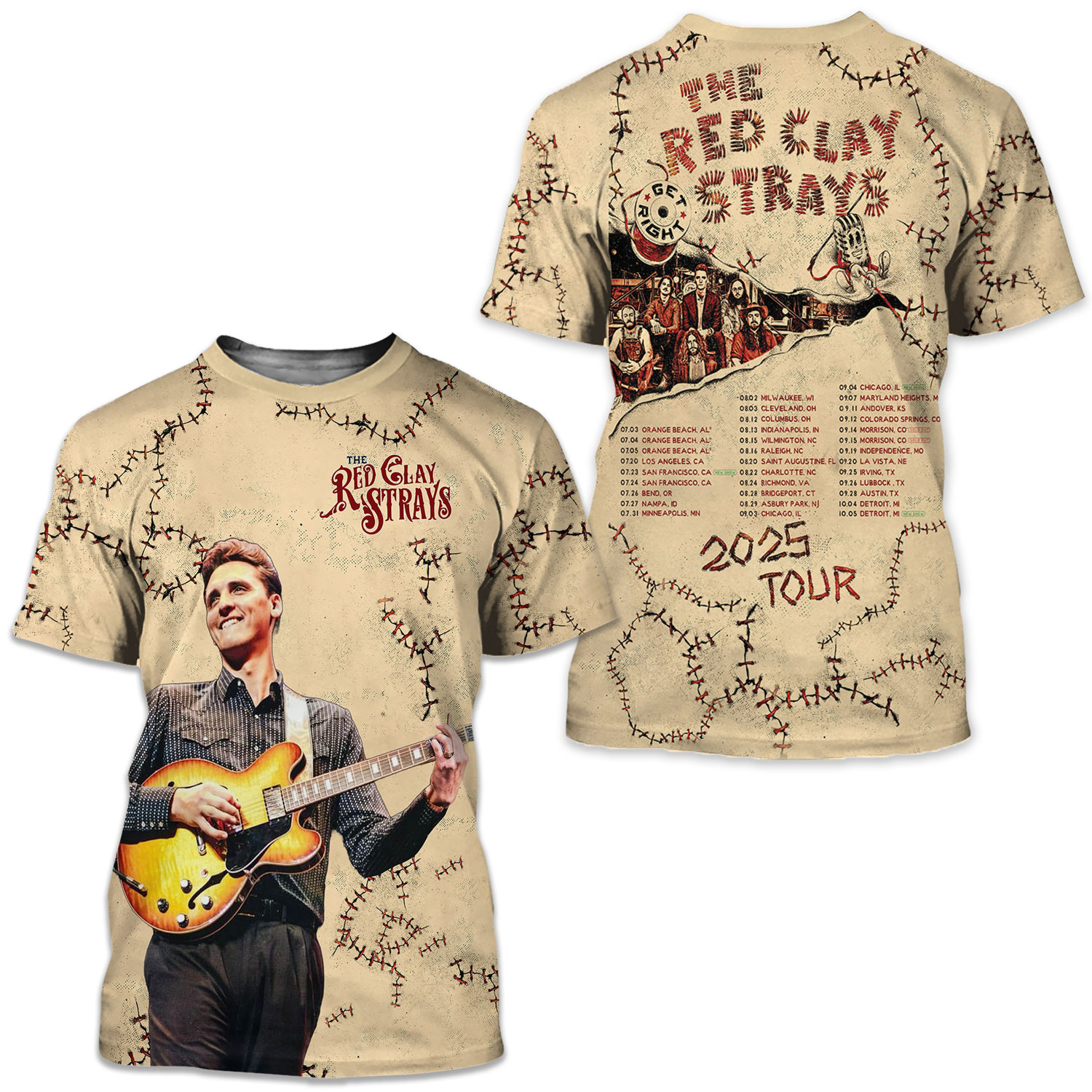 The Red Clay Strays  Unisezx Short Sleeve 3d Shirt