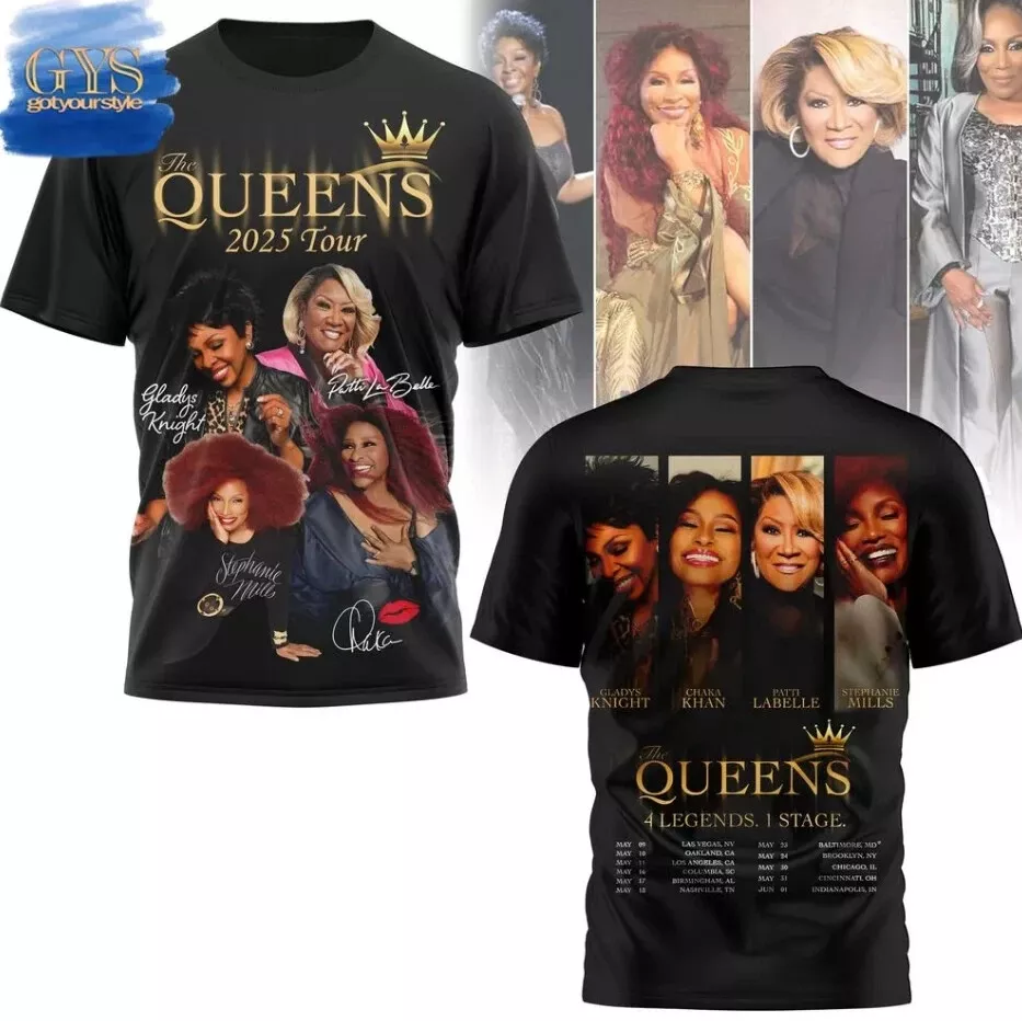 The Queens 2025 Tour Dates 3d T-shirt