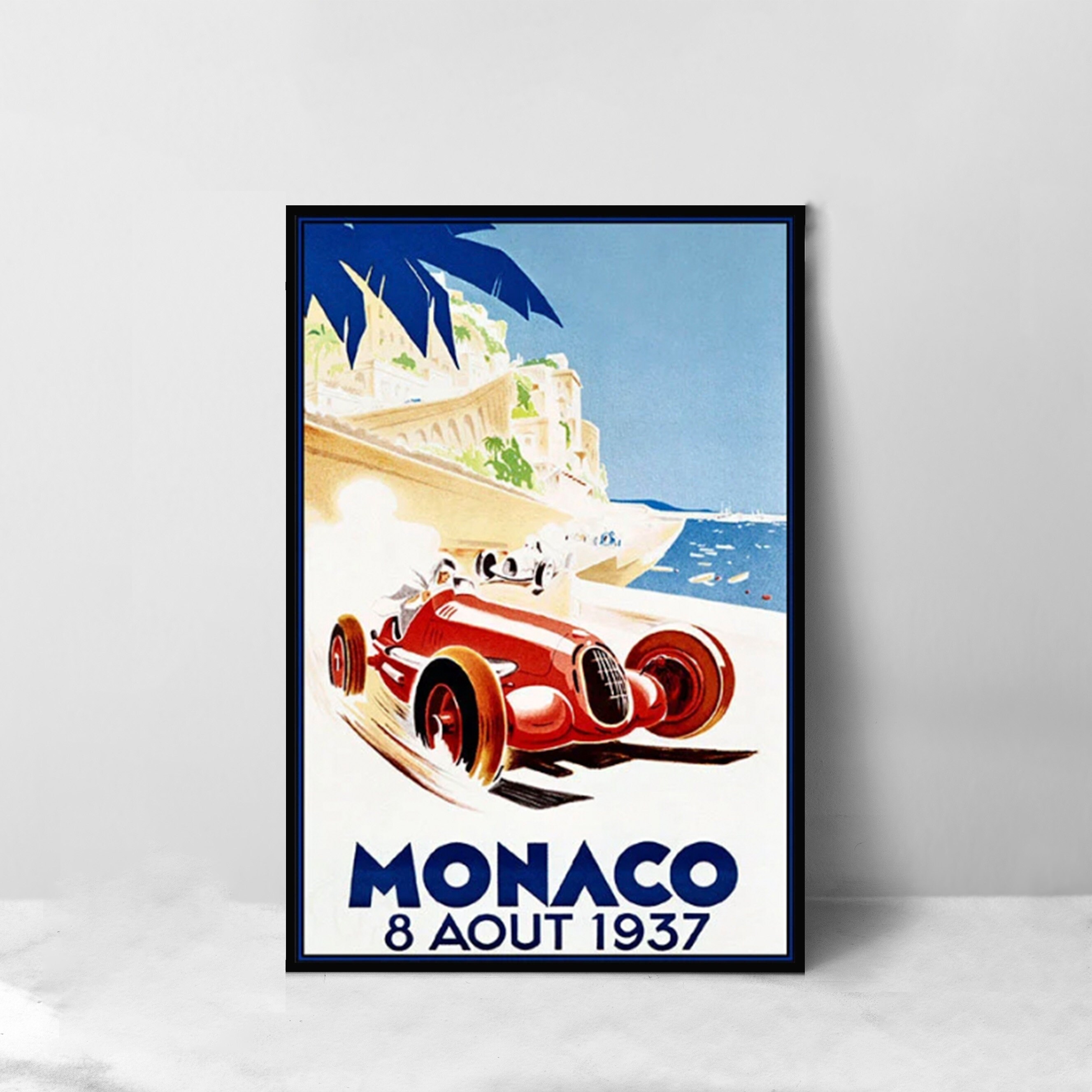 Monaco 1937 Vintage Poster - High Quality Canvas Art Print - Room Decoration - Art Poster For Gift