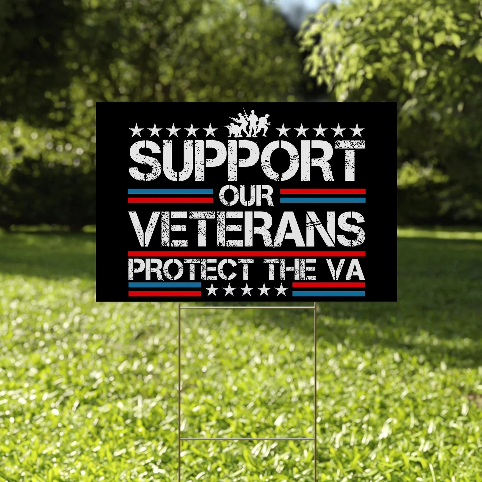 Support Our Veterans Protect The Va Hands Off 2025 Resist Yard Sign