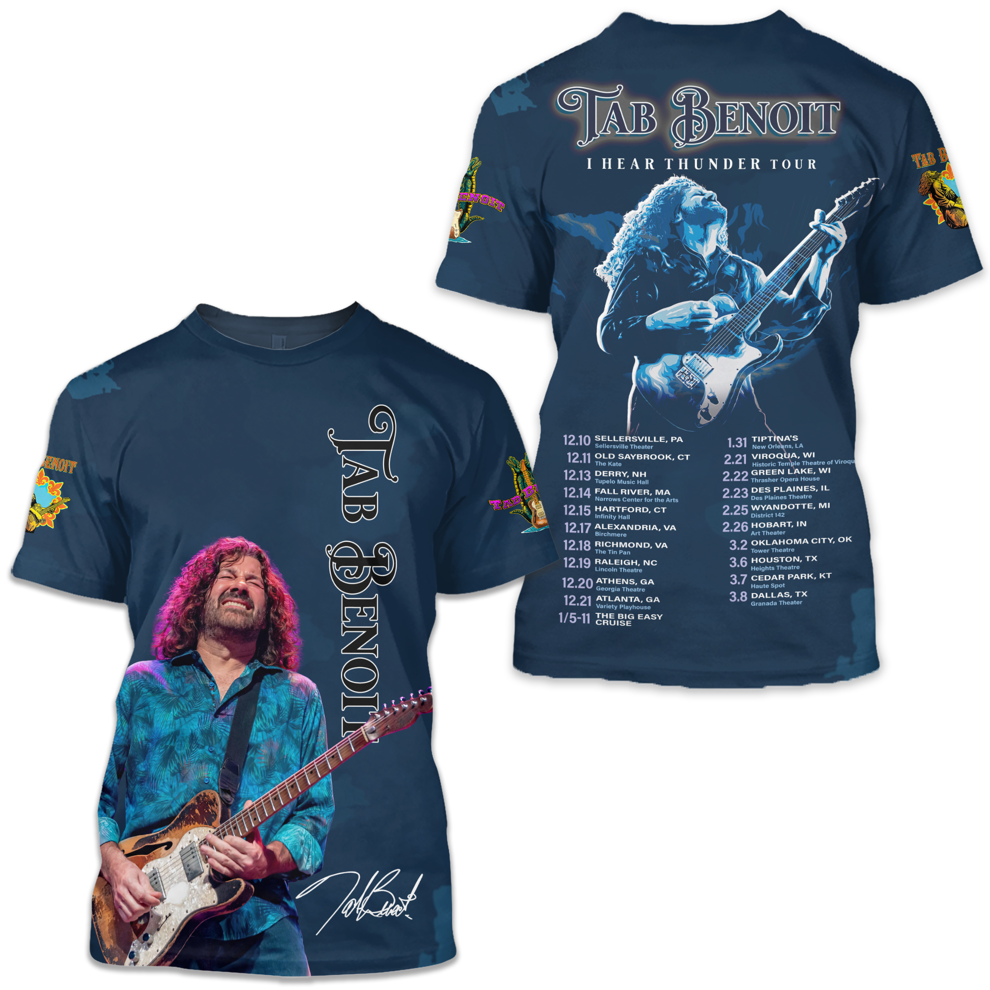 Tab Benoit I Hear Thunder Tour 2025 3d Shirt